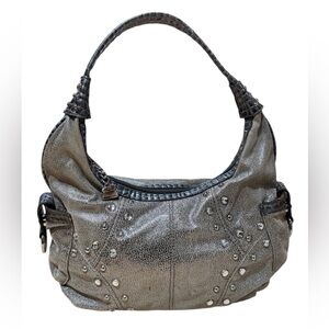 Elegant Silver Studded Kathy Van Zeeland  Women's Bag